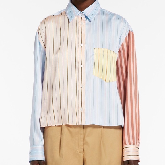 WEEKEND MAX MARA Striped Twill Shirt - Picture 2 of 6